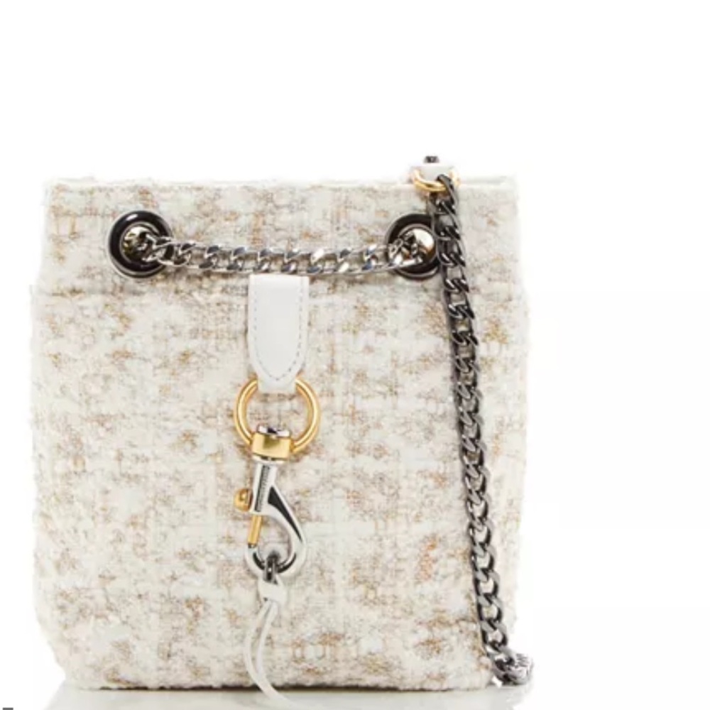 Rebecca Minkoff Edie Leather Trim Mini Bucket Purse NWT